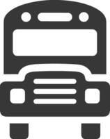 Bus transportation symbol icon vector image. Illustration of the silhouette bus transport public travel design image. EPS 10