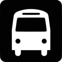 Bus transportation symbol icon vector image. Illustration of the silhouette bus transport public travel design image. EPS 10