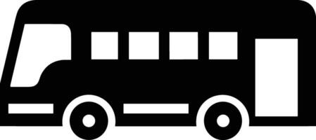 Bus transportation symbol icon vector image. Illustration of the silhouette bus transport public travel design image. EPS 10