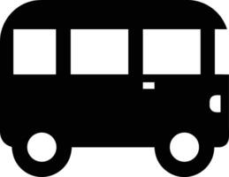 Bus transportation symbol icon vector image. Illustration of the silhouette bus transport public travel design image. EPS 10