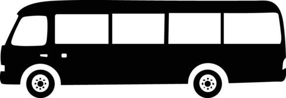 Bus transportation symbol icon vector image. Illustration of the silhouette bus transport public travel design image. EPS 10