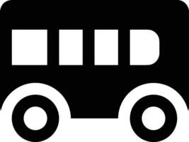 Bus transportation symbol icon vector image. Illustration of the silhouette bus transport public travel design image. EPS 10