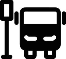 Bus transportation symbol icon vector image. Illustration of the silhouette bus transport public travel design image. EPS 10