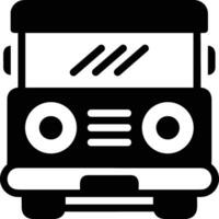 Bus transportation symbol icon vector image. Illustration of the silhouette bus transport public travel design image. EPS 10