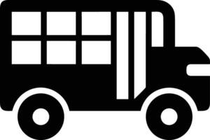 Bus transportation symbol icon vector image. Illustration of the silhouette bus transport public travel design image. EPS 10