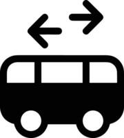 Bus transportation symbol icon vector image. Illustration of the silhouette bus transport public travel design image. EPS 10