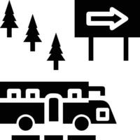 Bus transportation symbol icon vector image. Illustration of the silhouette bus transport public travel design image. EPS 10