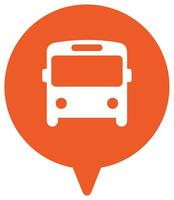 Bus transportation symbol icon vector image. Illustration of the silhouette bus transport public travel design image. EPS 10