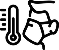 Thermometer medicine icon symbol image vector. Illustration of the temperature cold and hot measure tool design image.EPS 10 vector