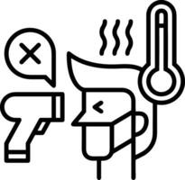 Thermometer medicine icon symbol image vector. Illustration of the temperature cold and hot measure tool design image.EPS 10 vector