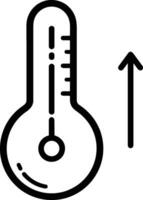 termómetro medicina icono símbolo imagen vector. ilustración de el temperatura frío y caliente medida herramienta diseño imagen.eps 10 vector