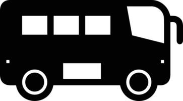 Bus transportation symbol icon vector image. Illustration of the silhouette bus transport public travel design image. EPS 10