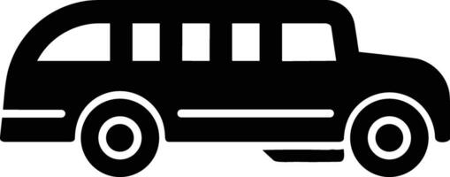 Bus transportation symbol icon vector image. Illustration of the silhouette bus transport public travel design image. EPS 10