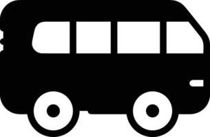 Bus transportation symbol icon vector image. Illustration of the silhouette bus transport public travel design image. EPS 10