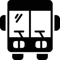 Bus transportation symbol icon vector image. Illustration of the silhouette bus transport public travel design image. EPS 10