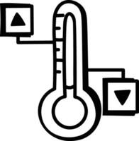 Thermometer medicine icon symbol image vector. Illustration of the temperature cold and hot measure tool design image.EPS 10 vector