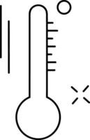 termómetro medicina icono símbolo imagen vector. ilustración de el temperatura frío y caliente medida herramienta diseño imagen.eps 10 vector