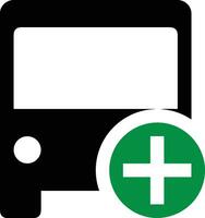 Bus transportation symbol icon vector image. Illustration of the silhouette bus transport public travel design image. EPS 10