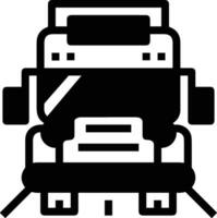 Bus transportation symbol icon vector image. Illustration of the silhouette bus transport public travel design image. EPS 10