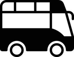 Bus transportation symbol icon vector image. Illustration of the silhouette bus transport public travel design image. EPS 10