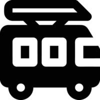 Bus transportation symbol icon vector image. Illustration of the silhouette bus transport public travel design image. EPS 10