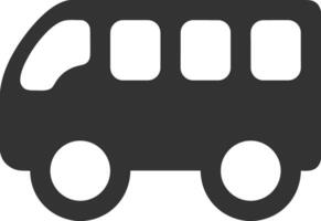 Bus transportation symbol icon vector image. Illustration of the silhouette bus transport public travel design image. EPS 10