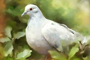White dove. Generate Ai photo