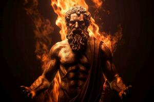 Fire god hephaestus. Generate Ai photo
