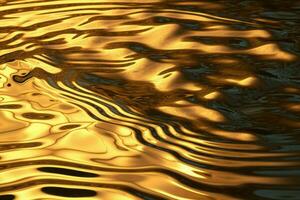 Golden liquid repples. Generate Ai photo