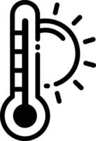 Thermometer medicine icon symbol image vector. Illustration of the temperature cold and hot measure tool design image.EPS 10 vector