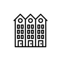 Townhouse icon in vector. Illustration vector