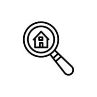 casa buscar icono en vector. ilustración vector