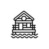 Cottage icon in vector. Illustration vector