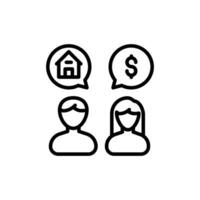 House Negotiation icon in vector. Illustration vector