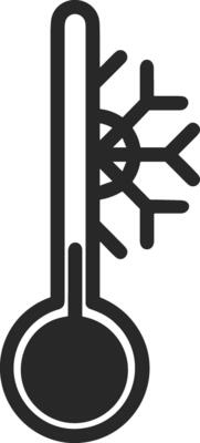 Thermometer medicine icon symbol image vector. Illustration of the temperature cold and hot measure tool design image.EPS 10