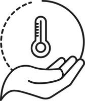 Thermometer medicine icon symbol image vector. Illustration of the temperature cold and hot measure tool design image.EPS 10 vector