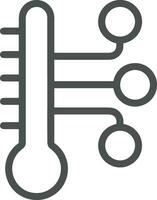 Thermometer medicine icon symbol image vector. Illustration of the temperature cold and hot measure tool design image.EPS 10 vector