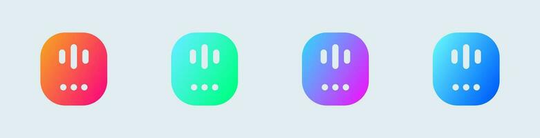 Voice assistant solid icon in gradient colors. Smart talk signs vector illustration.