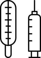 Thermometer medicine icon symbol image vector. Illustration of the temperature cold and hot measure tool design image.EPS 10 vector