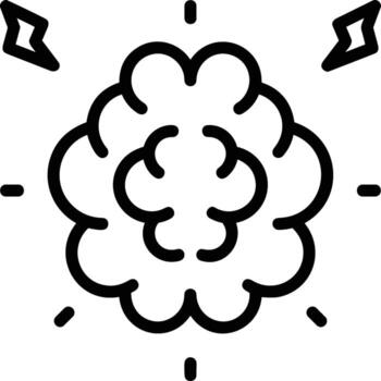 Brain idea symbol icon vector image. Illustration of the creative intelligence think design image. EPS 10