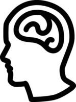 Brain idea symbol icon vector image. Illustration of the creative intelligence think design image. EPS 10