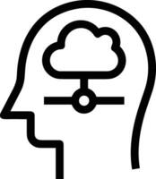 Brain idea symbol icon vector image. Illustration of the creative intelligence think design image. EPS 10