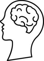 Brain idea symbol icon vector image. Illustration of the creative intelligence think design image. EPS 10