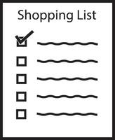 shopping list icon. order list sign. list symbol. flat style. vector