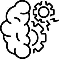 Brain idea symbol icon vector image. Illustration of the creative intelligence think design image. EPS 10