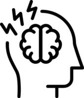 Brain idea symbol icon vector image. Illustration of the creative intelligence think design image. EPS 10