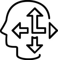 Brain idea symbol icon vector image. Illustration of the creative intelligence think design image. EPS 10