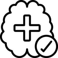 Brain idea symbol icon vector image. Illustration of the creative intelligence think design image. EPS 10