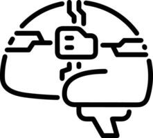 Brain idea symbol icon vector image. Illustration of the creative intelligence think design image. EPS 10