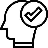 Brain idea symbol icon vector image. Illustration of the creative intelligence think design image. EPS 10